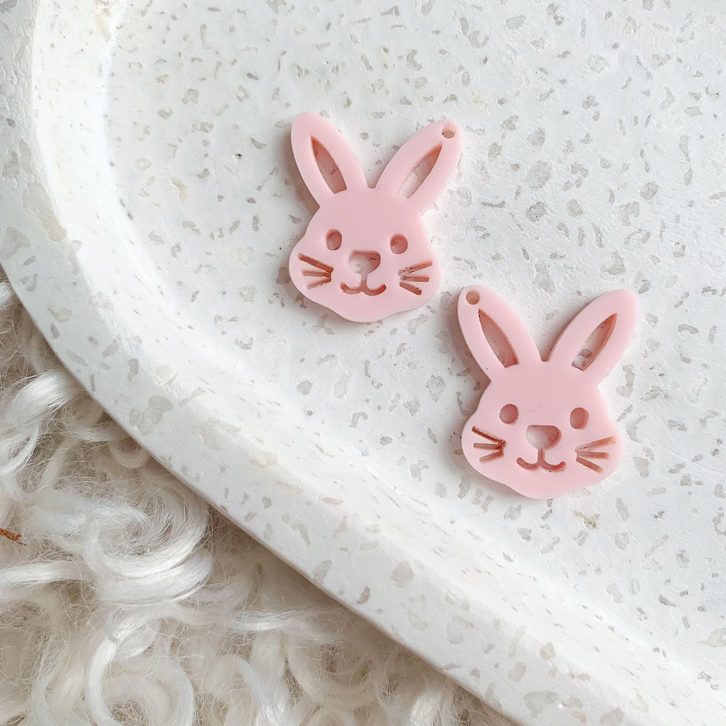 Bunny Head Silhouette Pair of Dangles