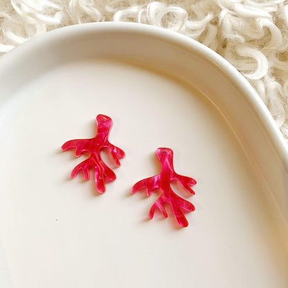 Coral - Pair of Dangle Blanks