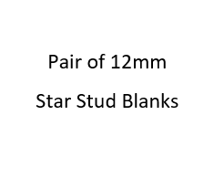 Blank Pair 12mm Stars Studs