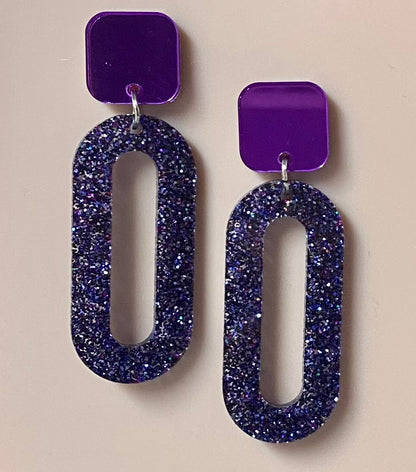 Open Oval Dangles Pair