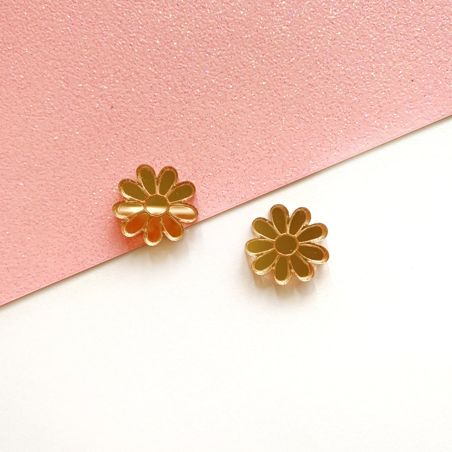 15mm Engraved Daisy studs
