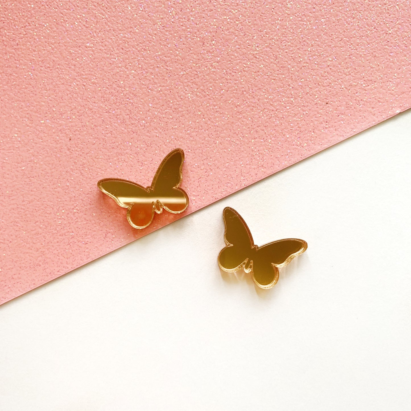15mm Engraved Butterfly studs
